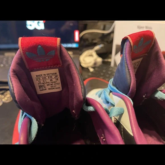 Adidas Mens size 12 retro rare Classic leather fashion sneakers - Picture 8 of 9